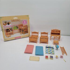 Calico Critters Children's Bedroom Set With Over 15 Pieces NOT COMPLETE